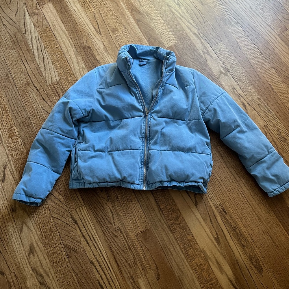 J Galt light blue puffer jacket